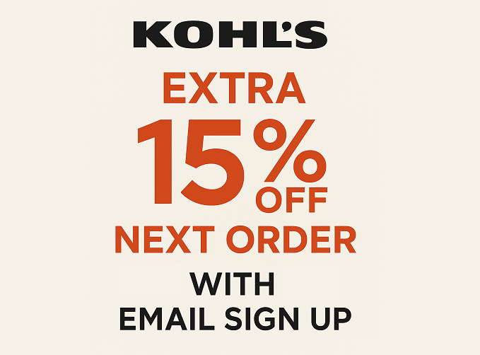 Kohl's Coupon Extra 15% Off