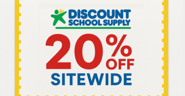 discount school supply coupon 20% off sitewide