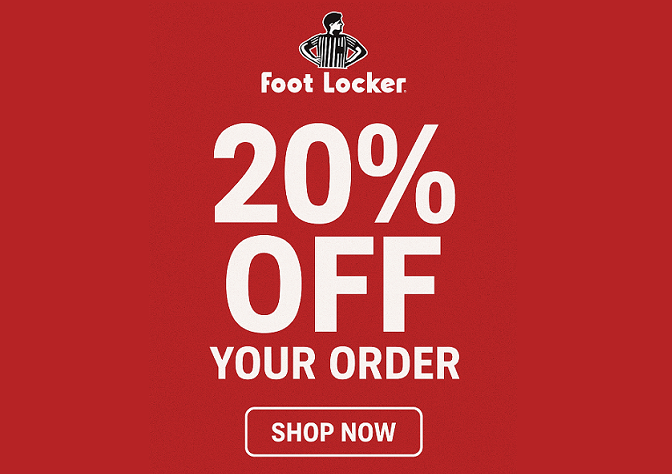 foot locker 20% off