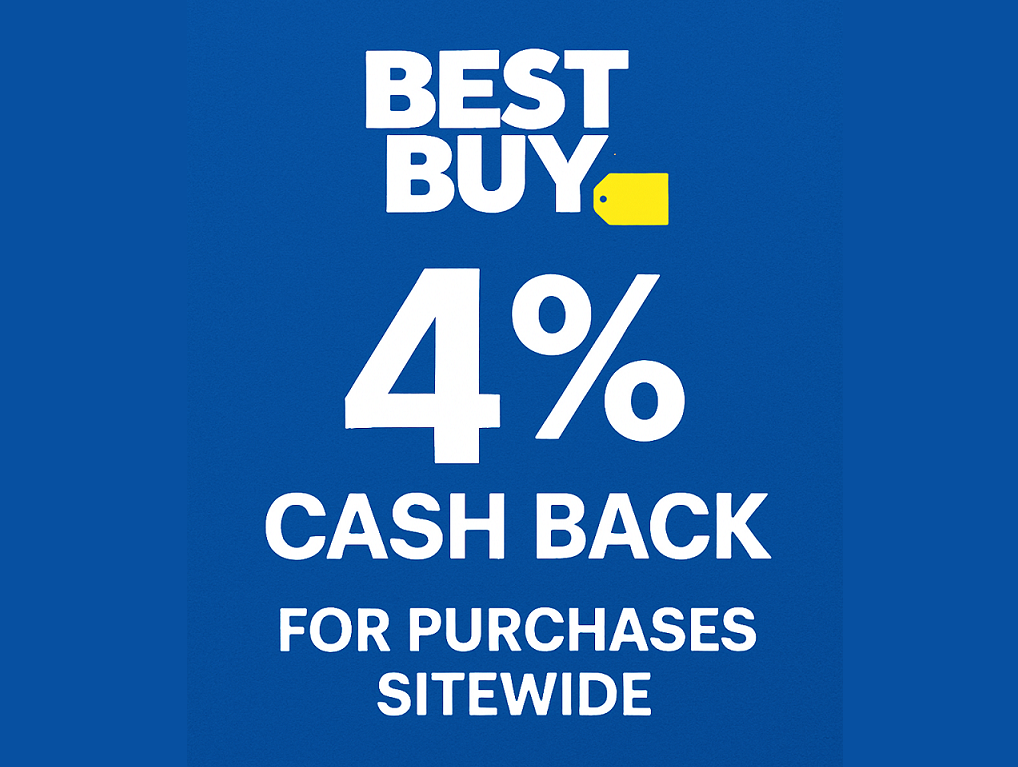 Best Buy 4% Cash Back for Purchases Sitewide