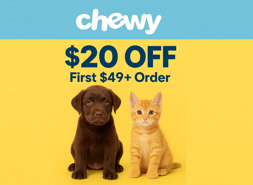 Chewy $20 off First $49+