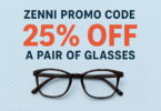 Zenni Promo Code 25% Off A Pair Of Glasses
