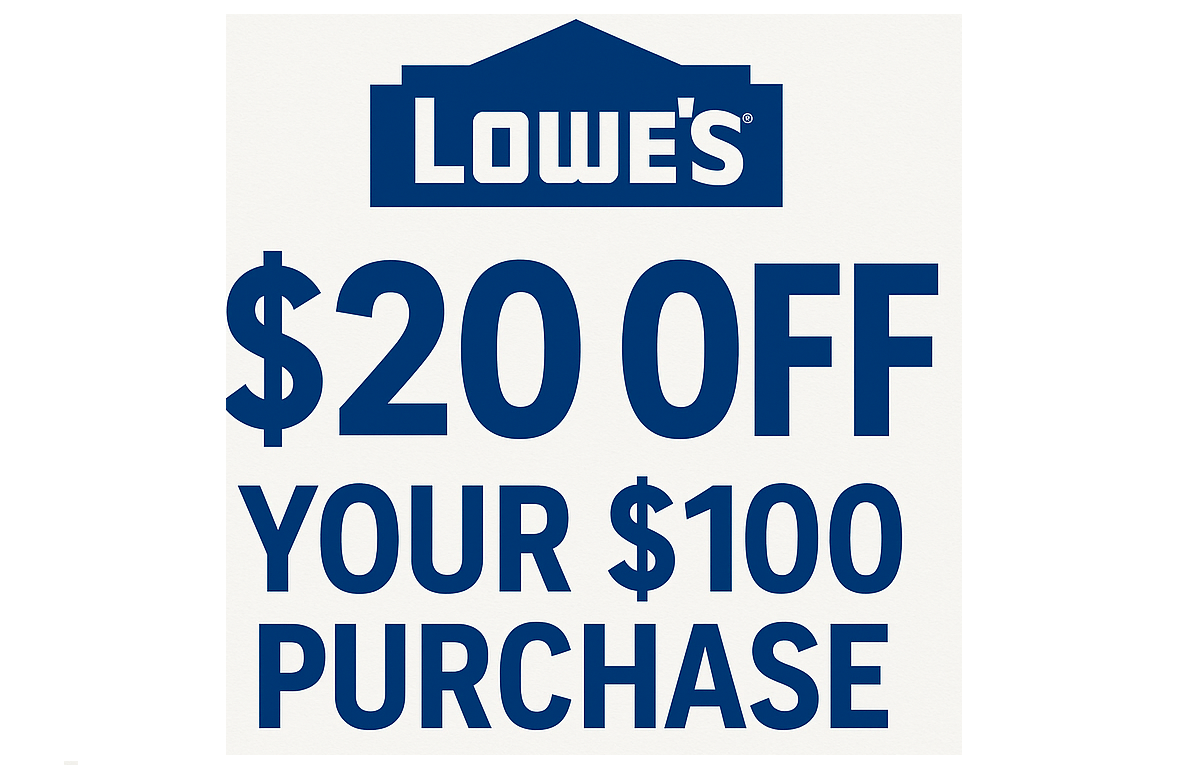 Lowe's coupon $20 off $100