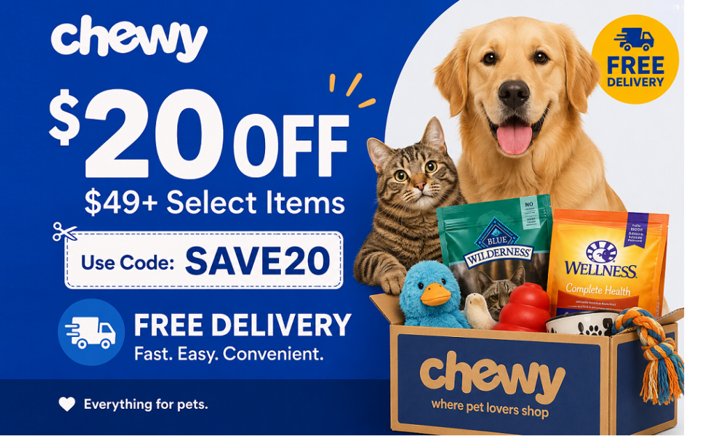 Chewy's $20 Off $49+