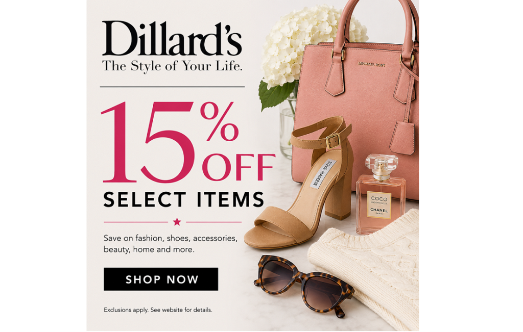 Dillards 15% Off