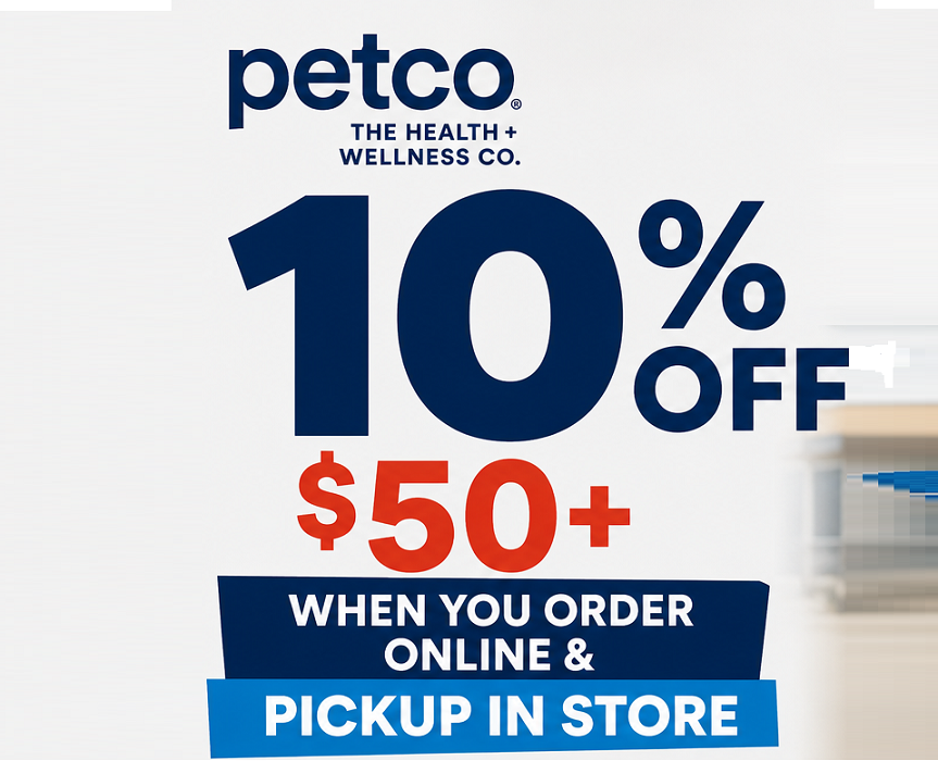 Petco 10% Off $50+